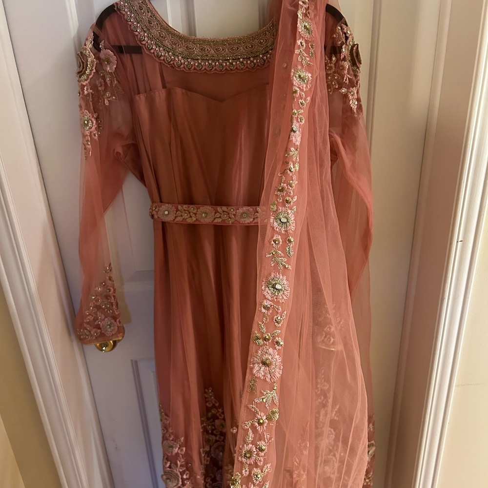 Anarkali Dusty Pink